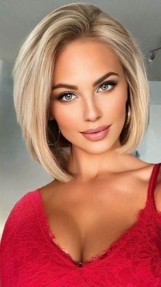 Trendy Short Hair Styles, Blonde Beauty, Great Hair, Fall Hair, Fine Hair, Medium Length Hair Styles, Bob Hairstyles, Hair Trends, Hair Lengths