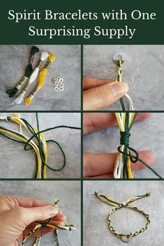 instructions to make a string bracelet with beads