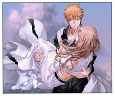 Korusaki Ichigo, Ichigo X Orihime, Ichigo And Orihime, Inoue Orihime, Orihime Inoue, Ichigo Kurosaki, Character Art, Anime Art, Bleach