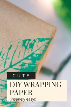 a close up of a book with the title cut diy wrapping paper