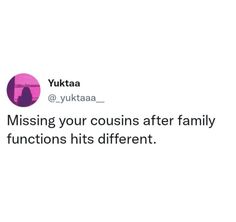 a tweet that reads,'missing your coughs after family functions his different