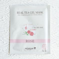 SKINFOOD Real Tea Gel Mask - Rose Korean Sheet Mask, Cucumber For Face, Soko Glam, Beauty Hacks Skincare, Mask Sheet, Sheet Masks, Gel Mask, Flower Tea