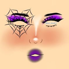 Spiderweb Makeup Looks, Halloween Graphic Eyeliner, Spiderweb Makeup Eye, Fantasy Makeup Easy, Casual Halloween Makeup, Spiderweb Eye Makeup, Halloween Eyeliner Looks, Halloween Eye Makeup Looks