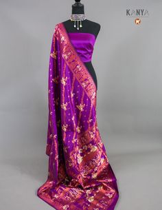 Indulge in the luxury of this exquisite Magenta Color Semi Swarnachari Silk saree, adorned with intricate Meenakari work. The vibrant color and rich fabric will make you stand out from the crowd, while the delicate details will add a touch of elegance and sophistication. Elevate your style today! Magenta Color, Rich Fabric, Delicate Details, Elevate Your Style, Silk Saree, Favorite Things Gift, Silk Sarees, Clothing Items, Labour Day