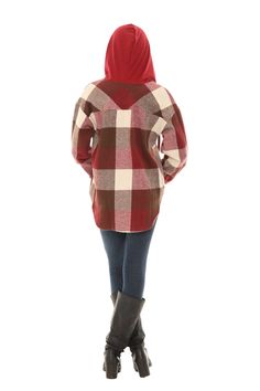 Stay comfortable and fashionable with our Plaid Hoodie Jacket, crafted from luxuriously lightweight and soft 100% polyester. This unique piece of clothing combines warmth and style, perfect for chilly days. You'll be sure to turn heads with its beautiful plaid design and its cozy hood, making it a staple in any exclusive wardrobe.