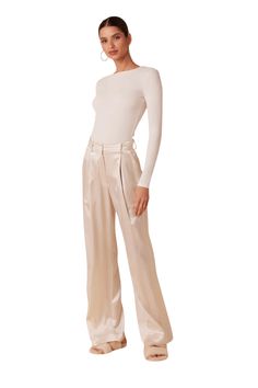 Get down to business with Emerson. Luxurious silk in a professional cut makes it the perfect pick for the office and beyond. 100% Silk Pleated pant Pockets Pleated Pant, Silk Pant, Hemant And Nandita, Sleepwear Dress, Tanya Taylor, Ribbed Mini Dress, Silk Pants, Pleated Pants, Denim Jumpsuit