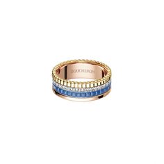 Quatre blue edition small ring blue edition | Jewelry Boucheron USA Small Ring, Paris Blues, Purple Jewelry, Pave Diamond Ring, Luxury Diamonds, Luxury Rings, Small Rings, Gold Diamond Rings, Jewelry Case