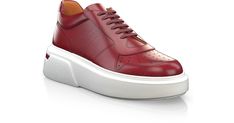 Men`s Casual Sneakers are handcrafted by individual order. Upper material is made by leather, premium leather. Insole and lining materials - leather. Your new shoes will be handcrafted especially for you and delivered for free to your home or office in 1-2 weeks. Included option for free return and remake if the shoes do not fit.Only now all this is available at an exclusive price of $184.00.Proceed with you order now. Casual Calf Leather Shoes With Red Sole, Classic Custom Sneakers With Red Sole And Round Toe, Casual Leather Sneakers With Red Sole, Red Casual Custom Sneakers With Leather Sole, Classic Custom Sneakers With Red Sole, Custom Sneakers With Red Sole And Calf Leather, Custom Calf Leather Sneakers With Red Sole, Red Calf Leather Sneakers With Rubber Sole, Elegant Low-top Sneakers With Red Sole