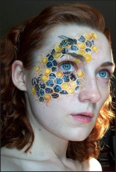 Steampunk Makeup, Face Paints, Special Fx Makeup, Bee Inspired, Bee Tattoo, Fx Makeup