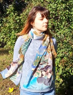 silk scarf Fern Flowers in Matisse colors. Hand painted silk scarf. Floral Batik Scarves. Green, blu Blue Hand Painted Silk Scarf, Blue Bohemian Hand-dyed Silk Scarf, Blue Bohemian Hand Dyed Silk Scarf, Blue Hand Painted Bohemian Silk Scarf, Blue Bohemian Hand Painted Silk Scarf, Bohemian Hand Painted Silk Scarves, Bohemian Blue Hand Painted Silk Scarf, Batik Scarf, Long Silk Scarf