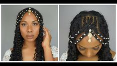 Curly Hairstyles With Headbands, Hairstyles With Headbands, Braided Headband Hairstyle, Natural Hair Wedding, Long Hair Wedding Styles, Hair Wedding, Wedding Hairstyle, Braided Hair, Hairstyles Braids