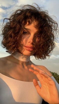 Different Haircuts For Curly Hair, Short Wavy Hair With Layers And Bangs, Short Curly Hair Fringe, Short Hair With Perm, Perm Hair Short, Short Haircuts For Curly Hair Natural Curls, Short Hair Cuts Curly, Permed Short Hair