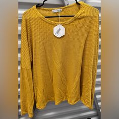 Nwt, Super Soft Material Waffle Knit Long Sleeve, Paper Crane, Knit Long Sleeve, Waffle Knit, Sleeve Sweater, Colorful Sweaters, Soft Material, Long Sleeve Sweater, Scoop Neck