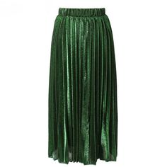 Green Gold Black Silver Sequined Pleated High Waist Midi Skirt


Size


Waist
Length







cm
inch
cm
inch

















One Size




60-120 (elastic)
23.40''-46.80''
67
26.13''




1.As different computers display colors differently, the color of the actual item may vary slightly from the below images.

2.Please allow 1-3cm(1 inch) differs due to manual measurement. Diy Midi Skirt, Midi Skirts Summer, High Waist Midi Skirt, Skirt Diy, Womens Pleated Skirt, Skirt Tulle, Diy Skirt, Trendy Skirts, Skirts Midi High Waisted