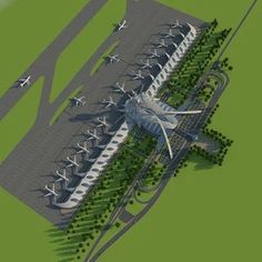 an artist's rendering of the new airport