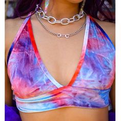 Nwot Rolita Couture Bralette Size S Rave Hoodie, Skeleton Bodysuit, Neon Tank Top, Rave Bra, Tie Crop Top, Cutout Bodysuit, Crop Top Bra, Velvet Top, Velvet Material