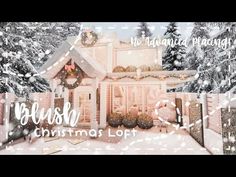 a house with christmas lights and snow on the ground