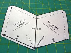 an origami folded out to show the instructions for how to make a star pattern