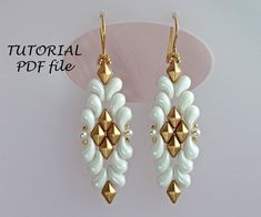 Beaded earrings tutorial Earrings pattern Bead earrings | Etsy Bead Earrings Patterns Tutorial, Earrings Handmade Step By Step, Free Tutorial For Beaded Earrings, Superduo Poinsettia Earrings, Beaded Earrings Patterns Free Novica, Beaded Earrings Tutorials Simplebeadpatterns, Free Beaded Earrings Tutorials, Tutorials Earrings, Beaded Earrings Tutorial