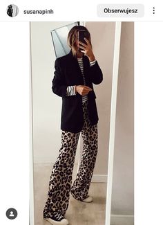 Print Jeans Outfit, Leopard Pants Outfit, Printed Pants Outfits, Leopard Print Outfits, Winter Pants Outfit, Animal Print Pants, Animal Print Outfits, Leopard Print Pants