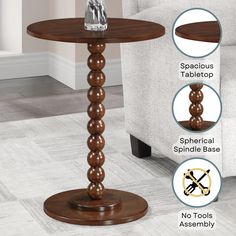 an image of a table that is in the living room with instructions on how to use it