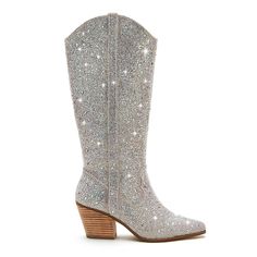 PRICES MAY VARY. This sparkly cowgirl boot has 2.36" stacked heel,faux leather rhinestone upper material,Synthetic lining These western-inspired booties with all-over rhinestone detail is a must have this season Rhinestone boots are fit true to size; If you have a wide foot, high instep or high arch-size up. if you are finding cute and comfortable boots for big feet, this is the one. Cowgirl boots are suitable for Casual, Party, Office, Gown, Dating, offer a fashion look and comfortable to walk Matisse Boots, Rhinestone Boots, Rhinestone High Heels, Matisse Shoes, Glitter Boots, Hot Boots, Comfortable Boots, Thick Heels, Mid Calf Boots