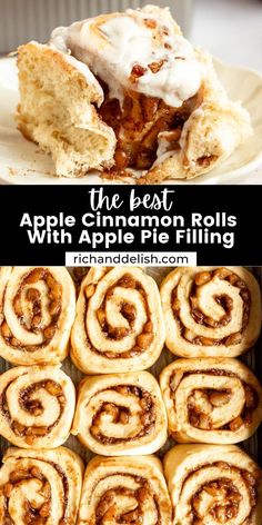 the best apple cinnamon rolls with apple filling