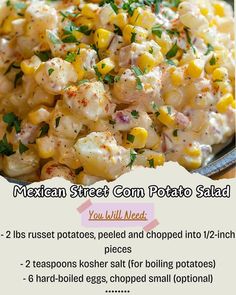 mexican street corn potato salad recipe