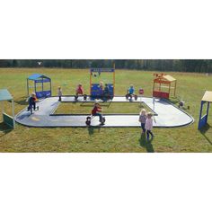 children playing on an outdoor play area