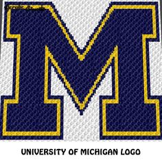 the university of michigan logo made out of pixels