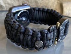 Apple Watch Paracord Band SERIES 1 2 3 4 & 5 550 Paracord | Etsy Adjustable Black Apple Watch Band For Outdoor, Adjustable Black Watch Band For Outdoor, Adjustable Wear-resistant Apple Watch Band For Outdoor, Wear-resistant Adjustable Apple Watch Band For Outdoor, Durable Adjustable Apple Watch Band For Outdoor, Adjustable Durable Black Apple Watch Band, Outdoor Apple Watch Band, Adjustable Black Watch Bands With Custom Hardware, Custom Black Watch Accessories For Gift