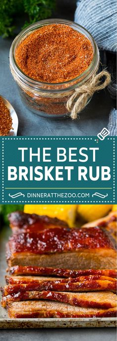 the best brisket rub recipe in a glass jar