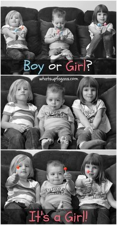 Fun Gender Reveal Ideas, Gender Reveal Pictures, Gender Reveal Photos, Family Photos With Baby, Its A Girl Announcement