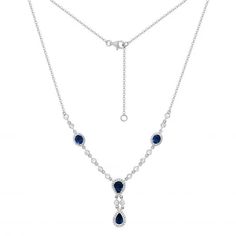 NECKLACE 14K White Gold Diamond 14-Round-0,48ct- G VS1 Diamond 84-Round-0,26ct -G VS1 Blue Sapphire 1-0,68ct 4/(5)З₁A Blue Sapphire 1-0,33ct 4/(5)З₁A Blue Sapphire 2-0,87ct 4/(5)З₁A Length 50 cm Weight 5,53 grams With a heritage of ancient fine Swiss jewelry traditions, NATKINA is a Geneva based jewellery brand, which creates modern jewellery masterpieces suitable for every day life. It is our honour to create fine jewelry, and it’s for that reason that we choose to only work with high-quality, Formal Hallmarked Pear-shaped Necklace, Formal Pear-shaped Gemstone Necklaces, Formal Pear-shaped Gemstone Necklace, Formal Hallmarked Teardrop Necklace, Hallmarked Sapphire Necklace, Formal Round Sapphire Necklaces, Sapphire Diamond-cut Diamond Necklace, Sapphire Diamond Necklace With Diamond Cut, Elegant Sapphire Teardrop Pendant Necklace