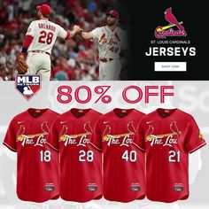 three baseball jerseys with the number one on them and an image of two men shaking hands