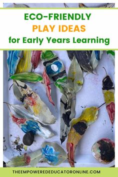 the eco - friendly play ideas for early years learning are fun and easy to do