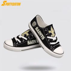 NFL New Orleans Saints Low Top Canvas Shoes Sport Sneakers Dominate The Streets With Authentic Nfl Style the ultimate footwear for football enthusiasts. These stylish and versatile shoes are designed with the iconic NFL team logos and colors, allowing you to proudly represent your favorite team wherever you go. The low top design offers a [...] Low-top Sports Sneakers With Appliqué Logo, Nfl Team Logos, New Orleans Saints Women Shirts, Saints Gear, New Orleans Saints Logo Fanatics ®, Shoes Sport, Versatile Shoes, Nfl Teams Logos, Nfl Gear