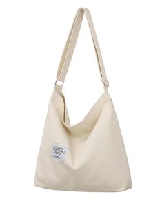 PRICES MAY VARY. Material: this shoulder bag is made of soft canvas, very light and durable for daily use. Many ways to carry: This canvas can be a shoulder bag, a crossbody bag or a tote bag. Easy to match your garments. Size Details: 15.5" x 3.5" x 14.1", handle drop: 15.7". You can refer to the size in the image as well. The length of strap is fully adjustable. Big Capacity - Zip Closure. There is a big room inside the bag, with 2 open small pocket for small things, this bag has a high utilit Work Travel Bag, Handbags Casual, Large Handbags, Canvas Handbags, Casual Tote, Canvas Shoulder Bag, Crossbody Tote, Tote Purse, Shoulder Tote