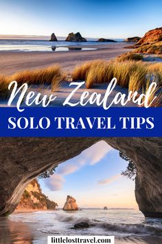 new zealand solo travel tips with text overlay