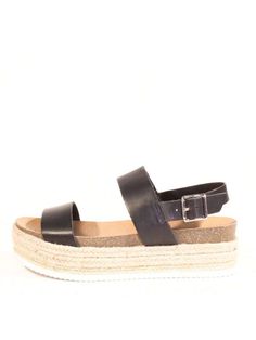 Featuring a heightened cork flatform sole and thick sporty straps, our COLBY makes a modern-rugged fashion statement while providing support that your feet will thank you for. This style is featured in rose gold, black and bone with a two-inch heel.

Upper: Leather
Adjustable buckle closure
Platform Height: 1''
Colby Leather Espadrille Sandals Black Glamorous        Women Shoes, size features are:Bust: ,Length: ,Sleeve Length: Trendy Footbed Sandals With Cork-bed Midsoles And Round Toe, Trendy Footbed Sandals With Cork-bed Midsoles, Trendy Platform Footbed Sandals For Spring, Spring Beach Footbed Sandals With Chunky Platform, Trendy Flat Heel Platform Footbed Sandals, Black Platform Footbed Sandals For Spring, Casual Open Toe Footbed Sandals With Chunky Platform, Casual Footbed Sandals With Chunky Platform And Round Toe, Casual Footbed Sandals With Chunky Platform For Spring