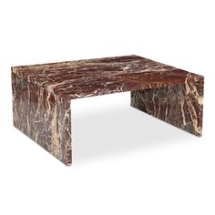 a marbled coffee table on white background