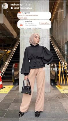 Ootd Kuliah Hijab, Outfit Kuliah Hijab, Simple Outfits Hijab, Tunik Modern, Hijab Casual Ootd, Korean Style Outfit