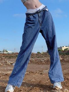 Blue Wash Y2k Boyfriend Jeans Y2k Boyfriend, Jeans Online Store, Street Y2k, Y2k Vintage, Jeans Online, Back To School Outfits, Jeans Boyfriend, Boyfriend Fit, School Outfits