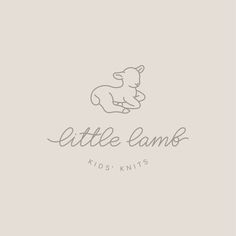 the logo for little lambs kids's knits, which is designed to look like