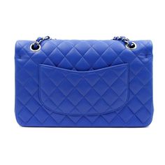 CHANEL Classic Quilted Lambskin Flap Bag Royal BlueExcellent Condition. Chanel's signature quilted pattern, in blue royal lambskin leather,Brushed goldtone hardware - chains interlaced with blue royal lambskin leather Signature Chanel CC logo turn-lock clasp, Interior lined in leather with a side pocket and an interior zipper pocket. This Chanel® item has been ated by our in-house trained professionals. CC is a registered trademark of Chanel® Caroline's Fashion Luxuries is not affiliated with Chanel® Signature Quilts, Chanel Flap Bag, Quilted Pattern, Fendi Shoes, Leather Baby, Chanel Bags, Canvas Shoulder Bag, Cc Logo, Small Shoulder Bag