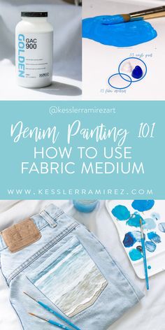 denim painting 101 how to use fabric medium