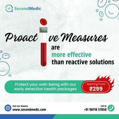 🚀 Don't wait for health issues to strike! 🌟 Choose proactive wellness with our early detection health packages starting from just ₹299! 💪🏥 #WellnessMatters #ProactiveHealth #EarlyDetection #StayHealthy #HealthCheckup #HealthScreening #WellnessJourney #HealthyLiving #WellnessPackages #HealthyChoices #HealthFirst #SelfCare #WellnessGoals #HealthyHabits #HealthierYou #ProactiveCare #StayWell #HealthyLifestyle #EarlyIntervention #SelfHealth #WellnessCheck #HealthyStart #WellnessJourney Health Screening, Health Issues, 30 Minutes, Health Care, Lab, Health