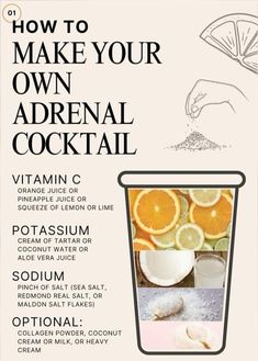 Adrenal Cocktail, Adrenal Support, Adrenal Health, Healthy Hormones, Adrenal Glands, Healthy Drinks Recipes, Adrenal Fatigue, Hormone Health, Healing Food