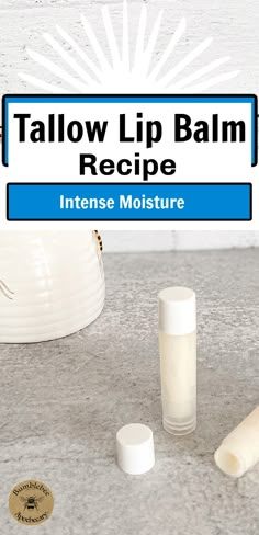 Diy Tallow Chapstick, Diy Tallow Lip Balm, Beef Tallow Lip Balm, Goat Milk Lip Balm Recipe, Tallow Honey Lip Balm Recipe, Beef Tallow Lip Balm Recipe, Beef Tallow Chapstick, Tallow Chapstick Recipe, Tallow Lip Balm Recipe