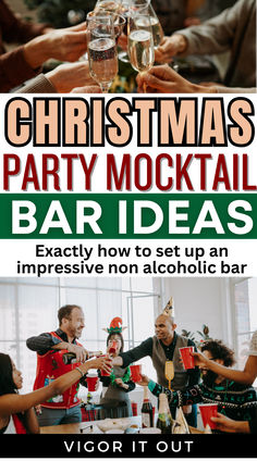 christmas party cocktail bar ideas that are easy to set up and impressive non - alcoholic bar